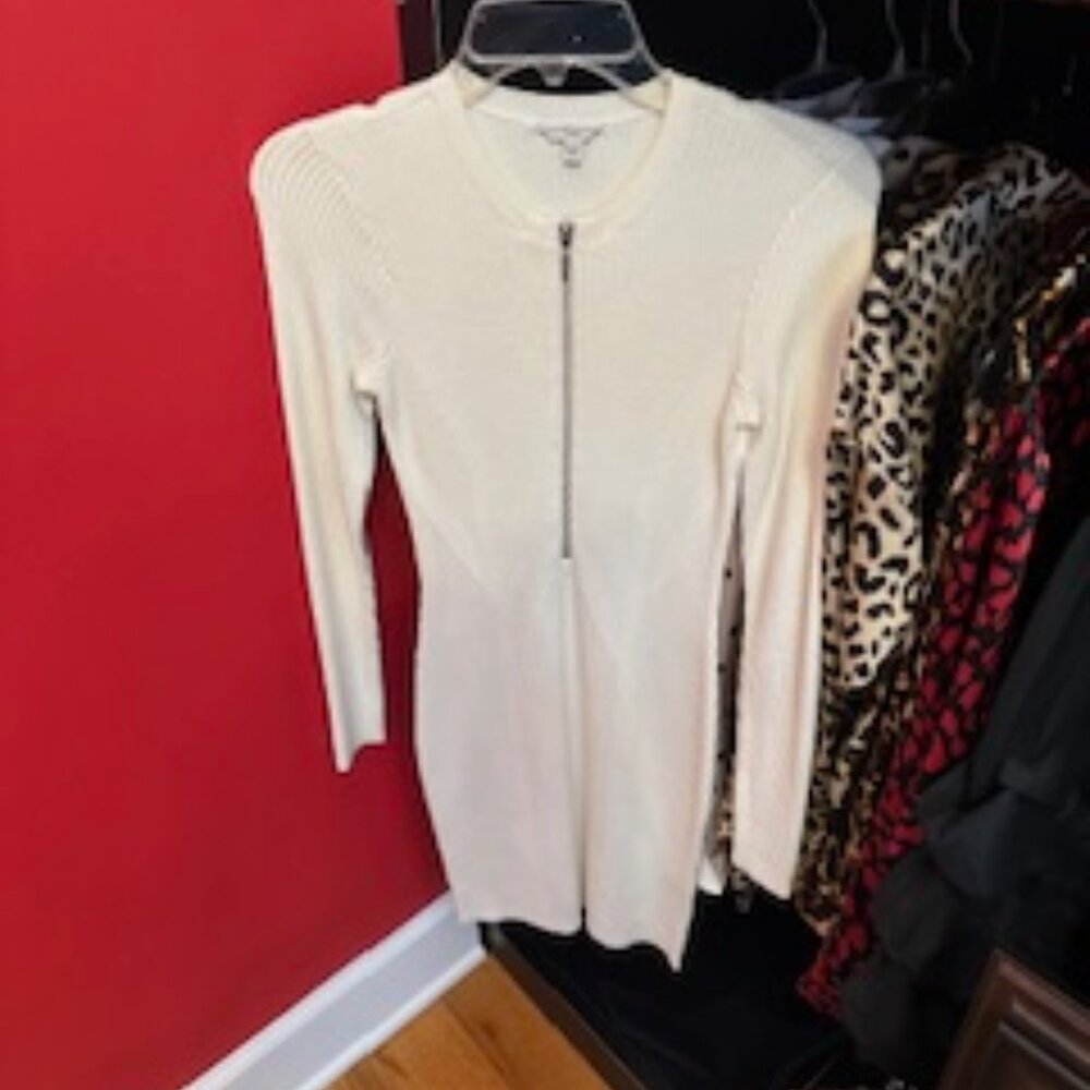White zippered dress